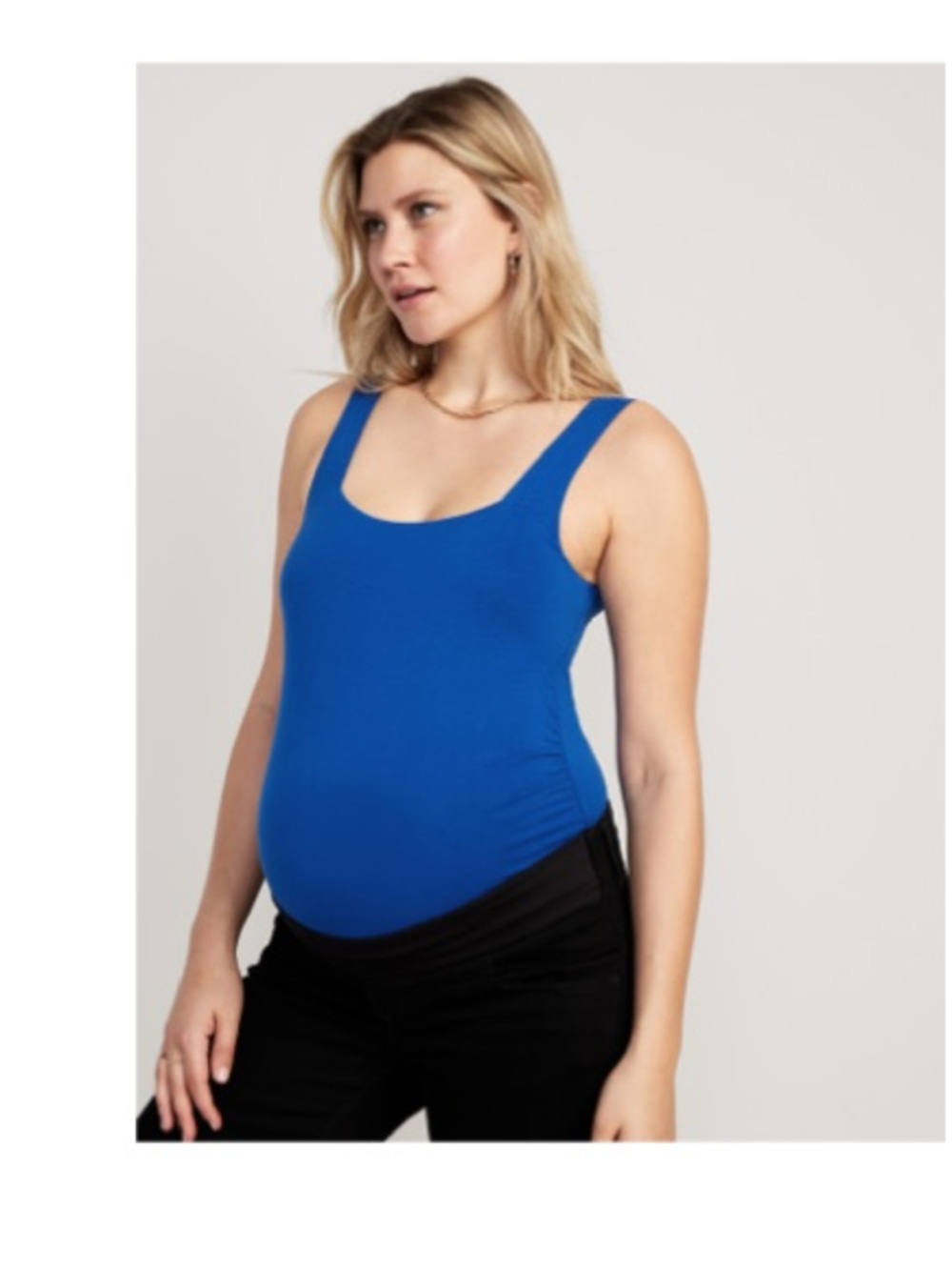 Old Navy Maternity Scoop Neck bodysuit in Cobalt Blue